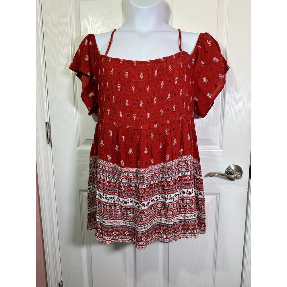 Forever 21 Brick and cream colored top 3x SOLD